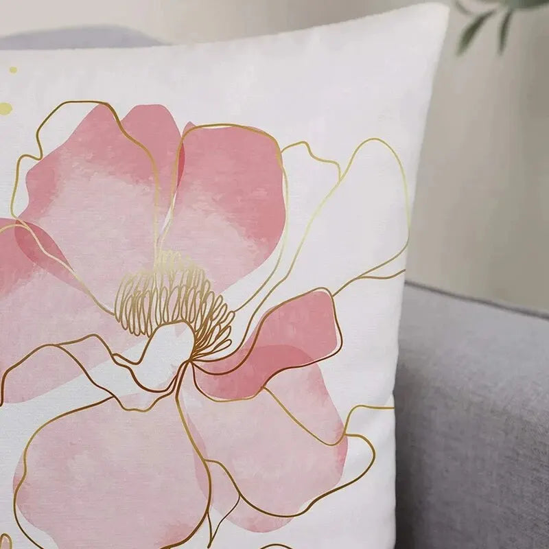 BloomLuxe | Kissenbezug mit Blumenmuster | Boho Chic & zeitgenössische Eleganz | 45×45 cm