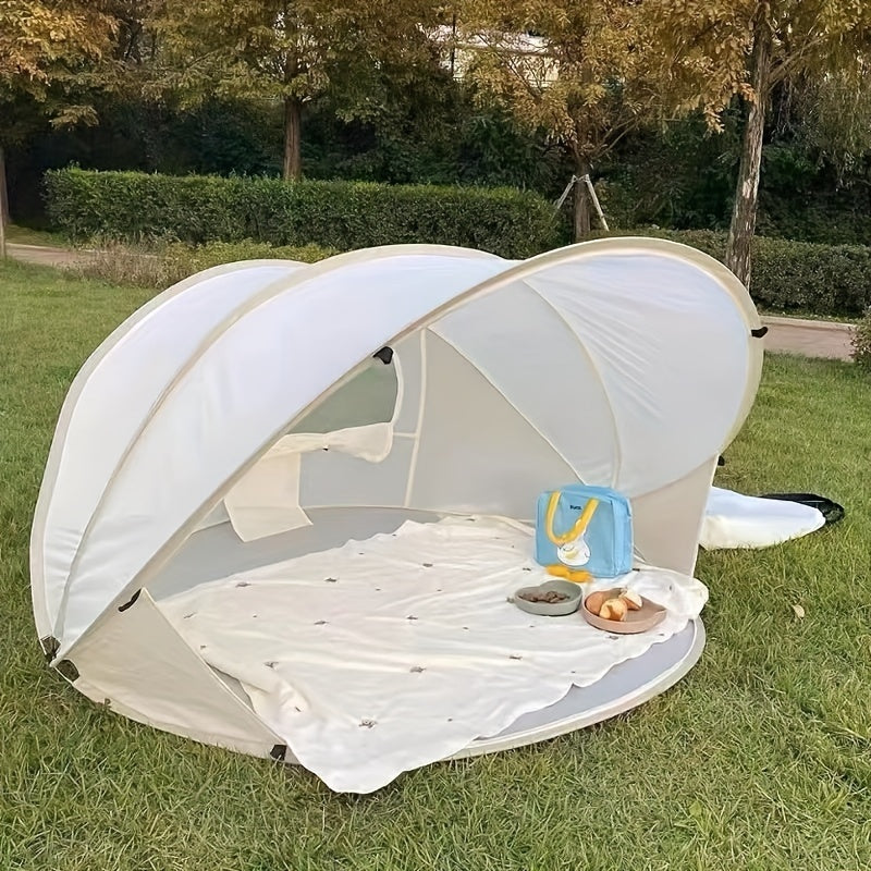 ShadeBuddy | Faltbare Strandmuschel | Schnell Aufgebaut & Mit Reißverschluss | Ideal für Strand & Camping