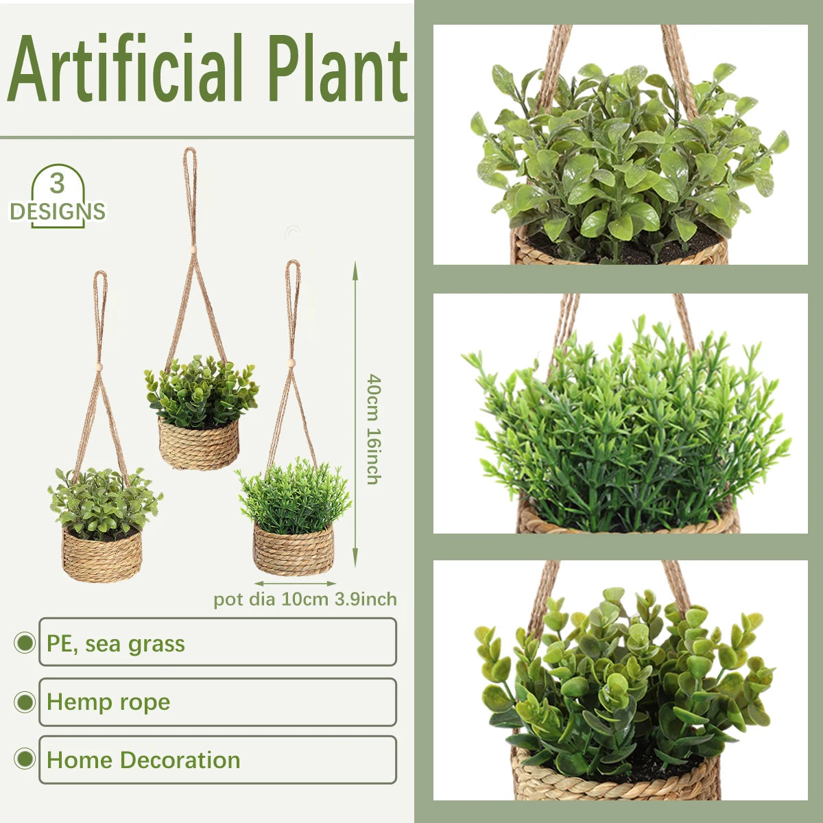 VerduraGreen Künstliche Eukalyptus- und Rosmarinpflanze | 40 cm | Im Topf | Realistische Indoor-PE-Kunststoffpflanze | Pflegeleichte Dekoration