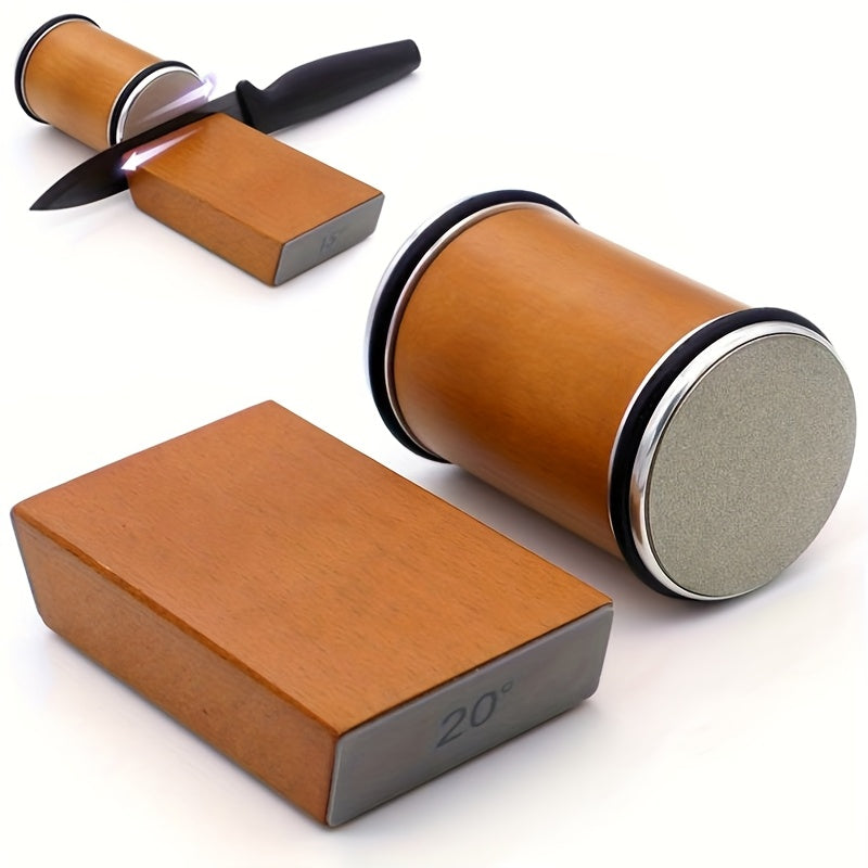 SharpSmith | Diamant-Schleifstein-Set | Magnetische Halterung & Winkelwahl 15°/20° | Für Messer & Werkzeuge in Küche und Werkstatt