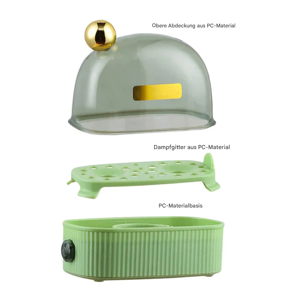 Eggvero | Kompakter Eierkocher | Vintage-Look & Abschaltautomatik | Für 1–2 Eier