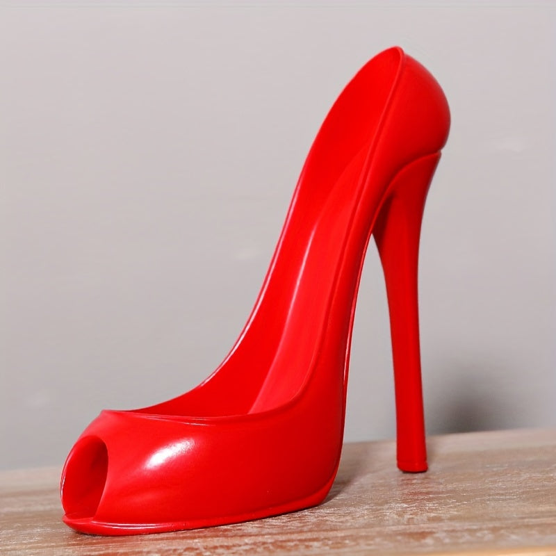 GlamPour HeelRack | High-Heel Weinregal | Design-Akzent für Weinliebhaber | Schwarz Glänzend