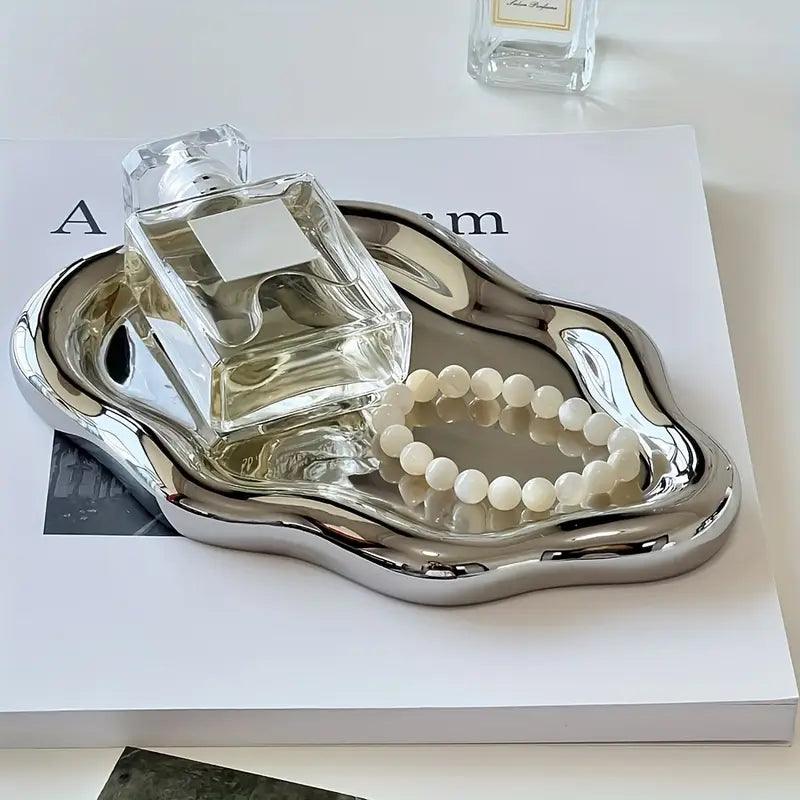 Cloudiva Schmuckschale | Wolkenform Keramik | Dekoschale für Schmuck & Schlüssel | Weiß