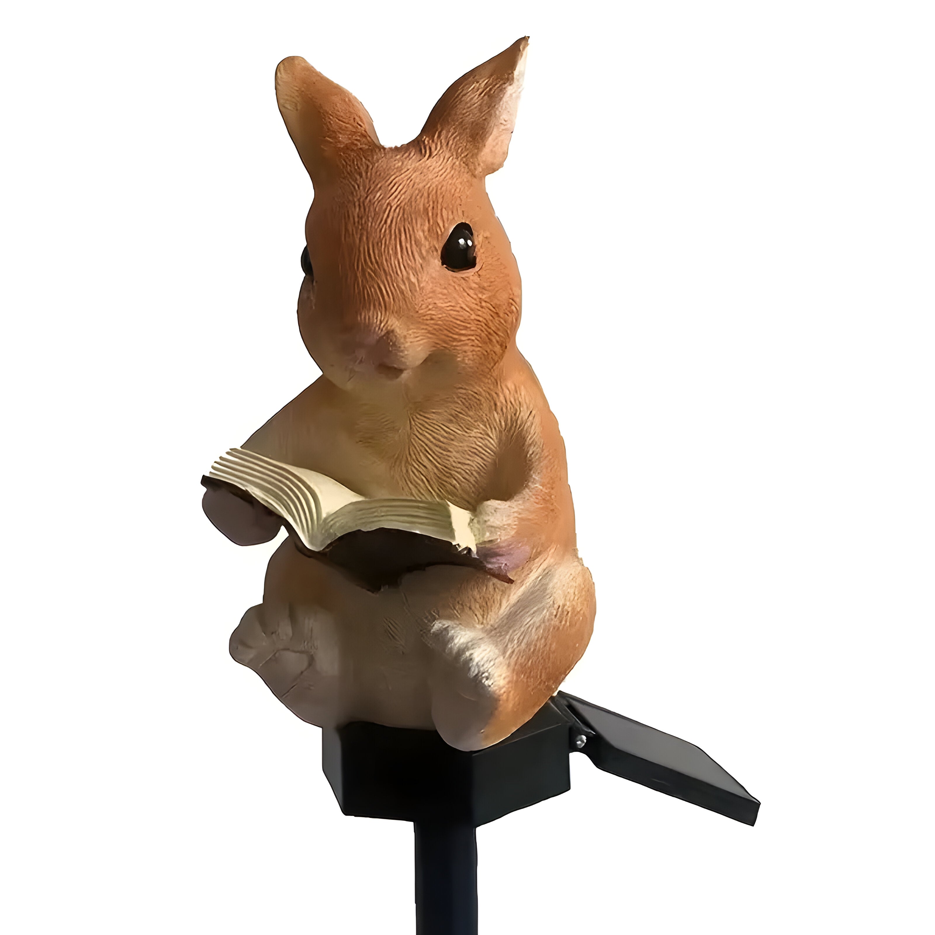 LumiHare Solar Gartenleuchte | Lesender Hase Figur mit LED | Wetterfest & Langlebig | Für Garten, Terrasse & Balkon