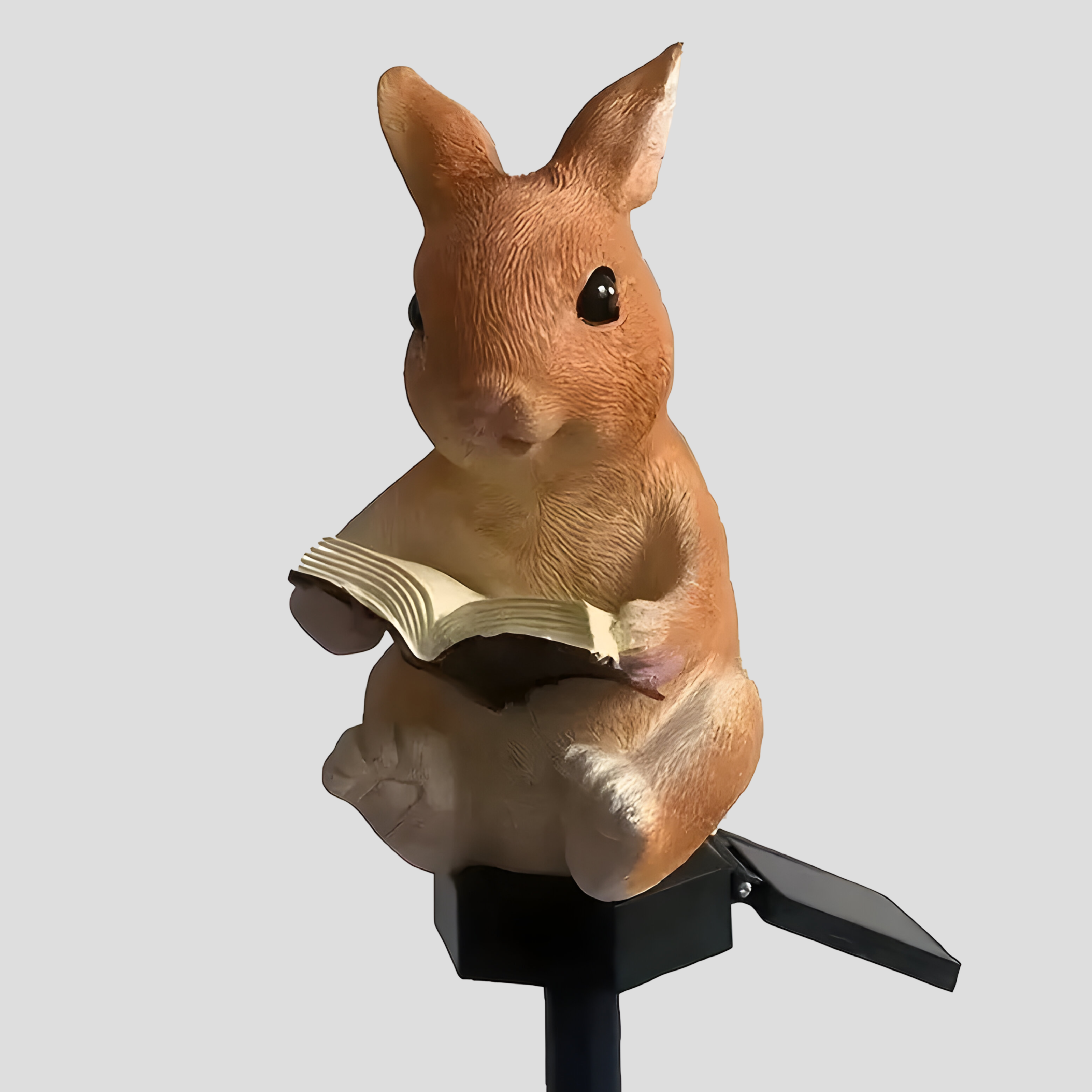 LumiHare Solar Gartenleuchte | Lesender Hase Figur mit LED | Wetterfest & Langlebig | Für Garten, Terrasse & Balkon