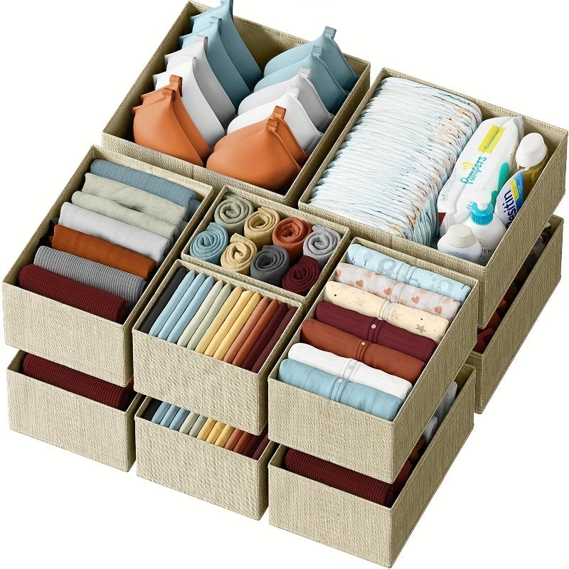 Boxilino Ordnungs-Set | 12-teilig & Faltbar | Für Baby- & Kinderkleidung | Leicht & Hygienisch | Ideal für Schubladen