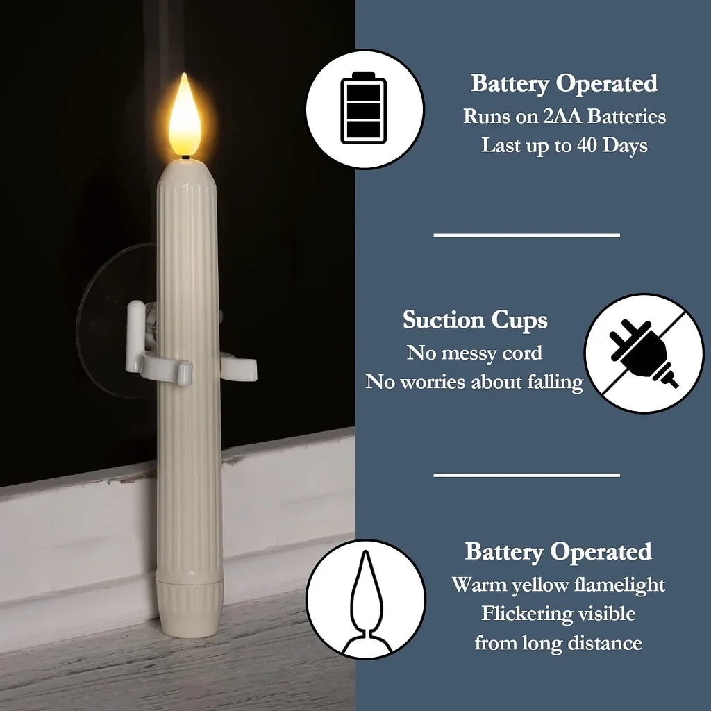 3+3 GRATIS | WindowGlow – Sensor LED Kerzen für Ihre Fenster!