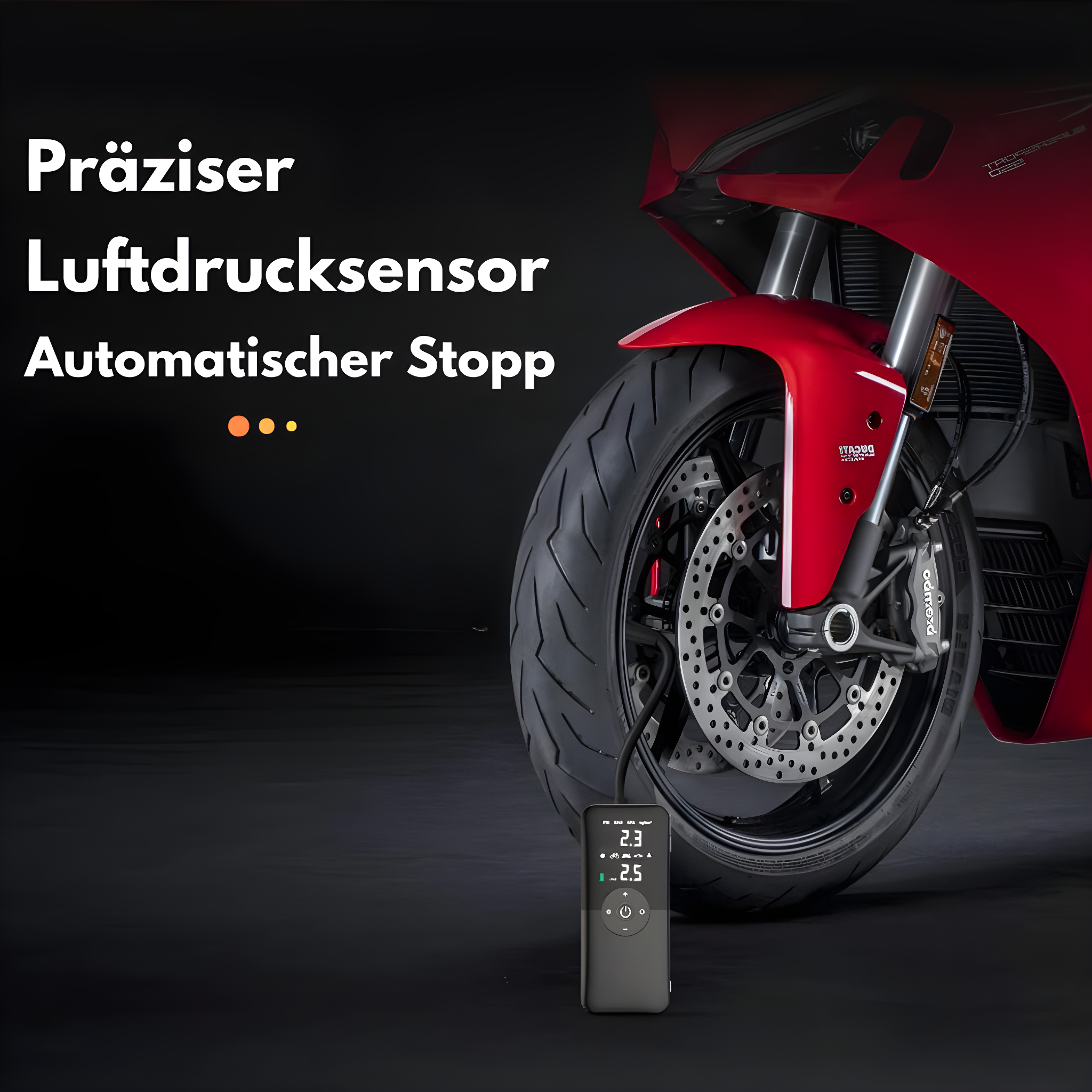 Airlynk Pro | Elektrische Mini-Luftpumpe | 150 PSI | Powerbank & LED