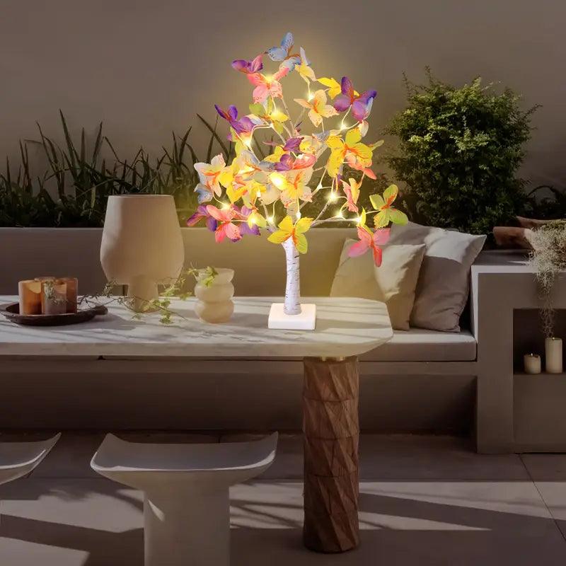 Florya Butterfly Lampe | LED Warmweiß | USB & Batterie | Deko für Zuhause & Feste