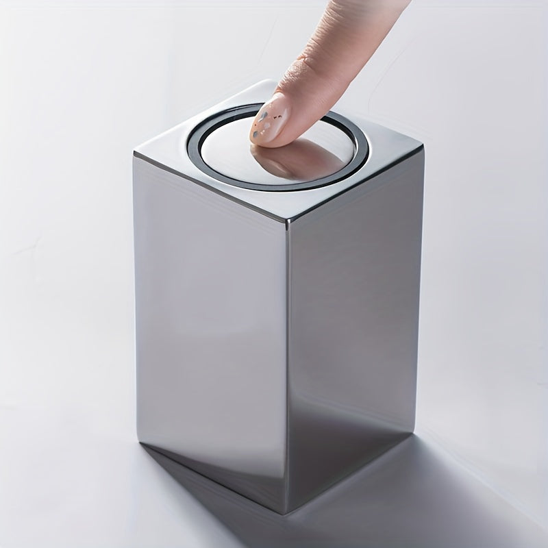 Purevia | Zahnstocherspender mit One-Touch Mechanismus | Edelstahl & hygienisch | Für Küche, Esstisch & Büro