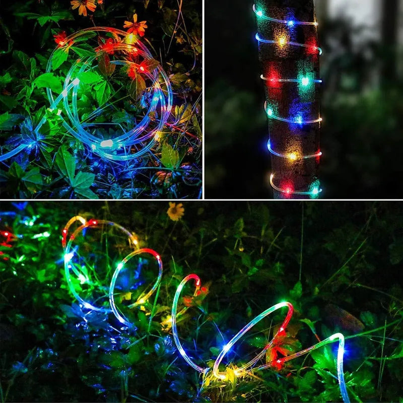 LumiSolar Außen-Lichterkette | 7–32 m Länge | Solarbetrieben & Wasserdicht | 8 Beleuchtungsmodi | Garten-, Weihnachts- & Partydekoration