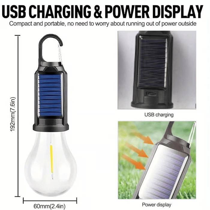 SolariLite™ – Kompakte LED-Campinglampe mit Solarladung