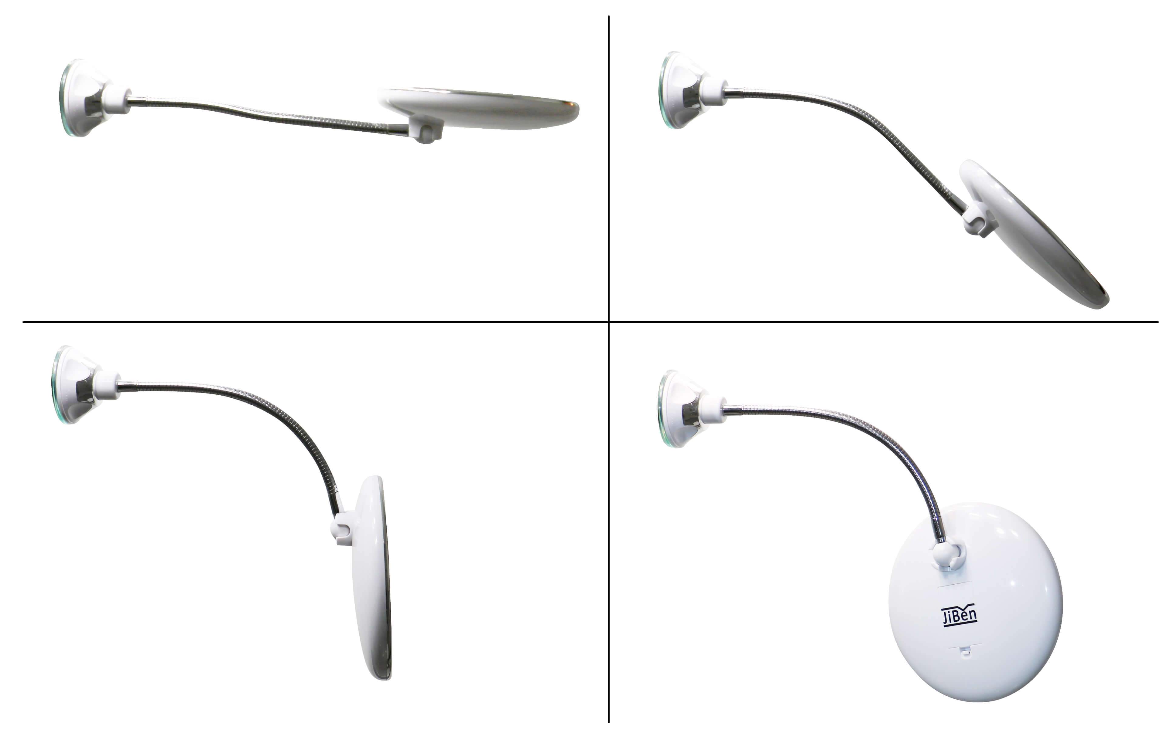 GlowMirror LED Magnifying Mirror | 10x Magnification | Flexible Neck Design
