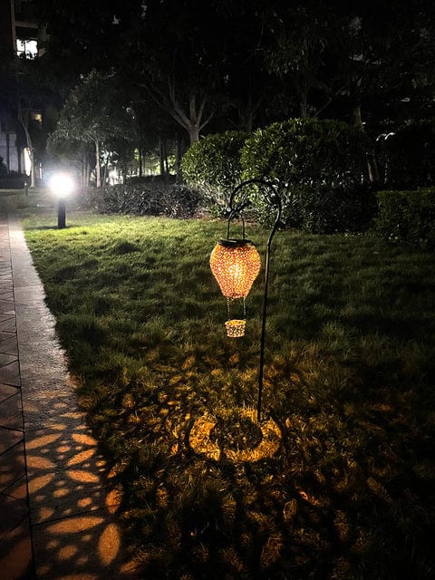 LunaBright SolarLight | Elegante Solarlampe | Edelstahl & Feenlicht