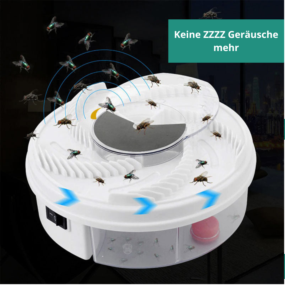 FlyGuard | Fliegenfalle Solar | Leise & Effektiv | 5 Köderstationen