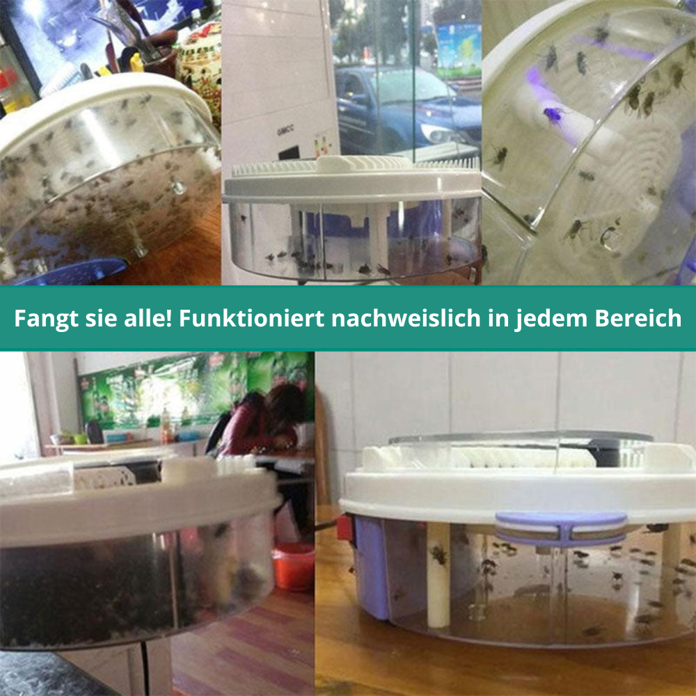 FlyGuard | Fliegenfalle Solar | Leise & Effektiv | 5 Köderstationen