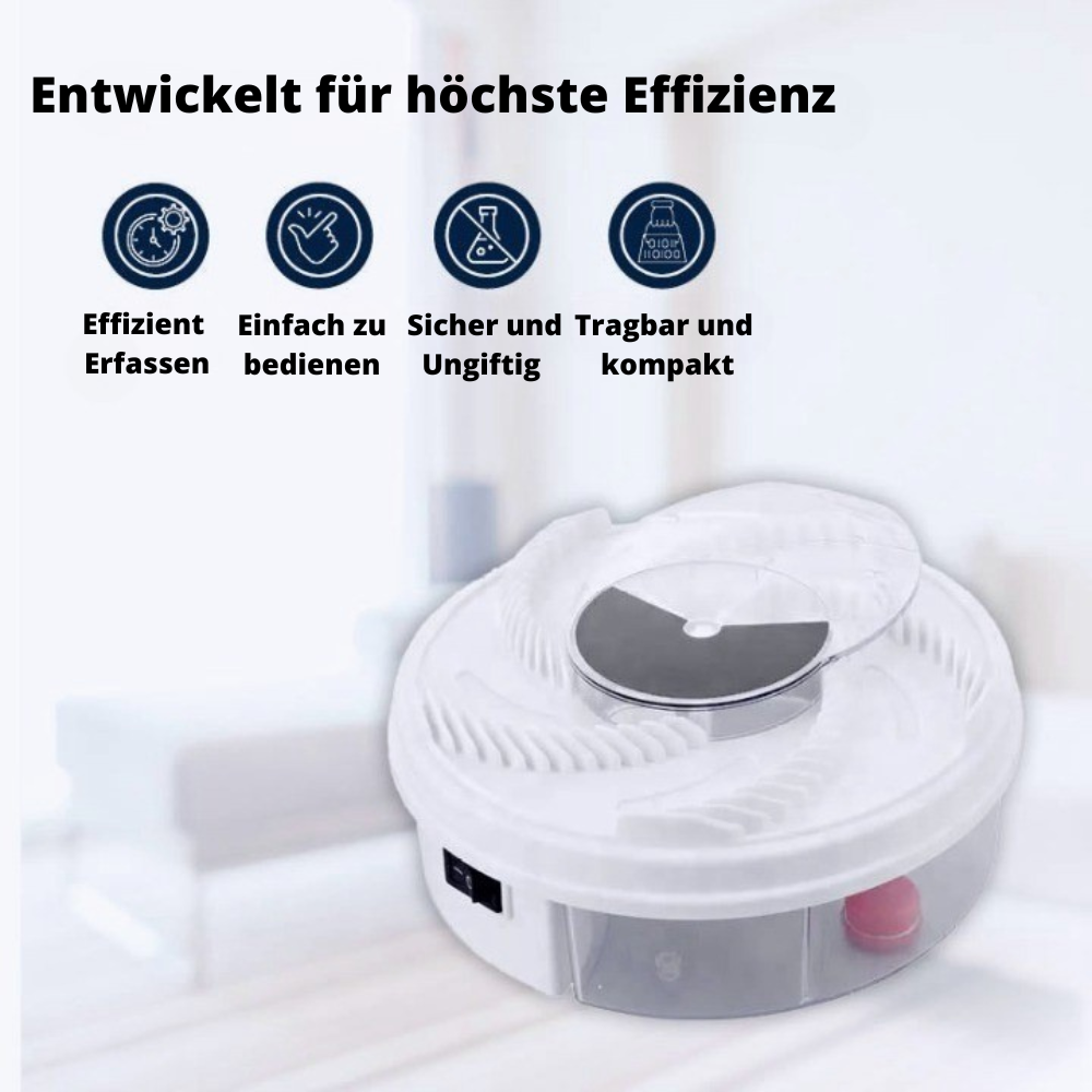 FlyGuard | Fliegenfalle Solar | Leise & Effektiv | 5 Köderstationen