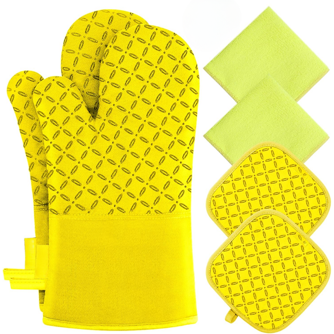 GripTiva HeatSet | Silikon-Ofenhandschuhe 6-teilig | Hitzebeständig bis 260 °C