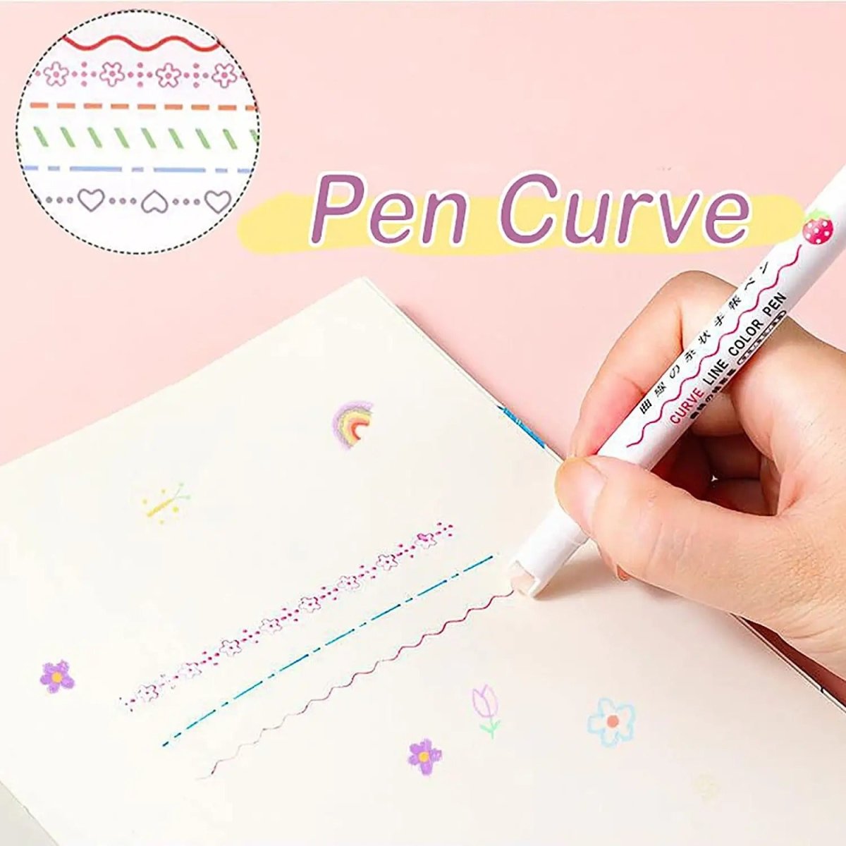50% Rabatt | CreativePens - 6 verschiedene Kurven Formen Spitze Stifte (6 Stück)