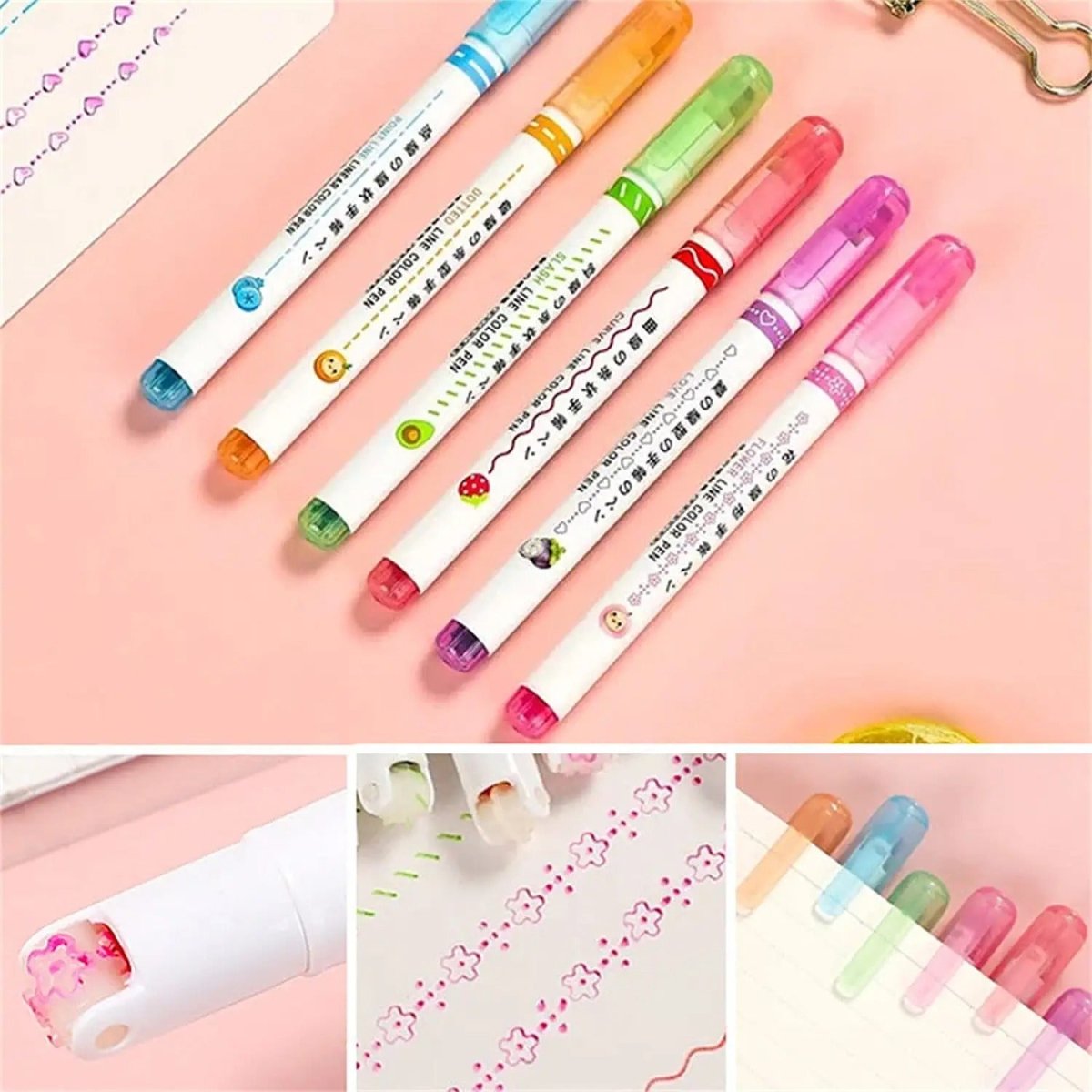 50% Rabatt | CreativePens - 6 verschiedene Kurven Formen Spitze Stifte (6 Stück)