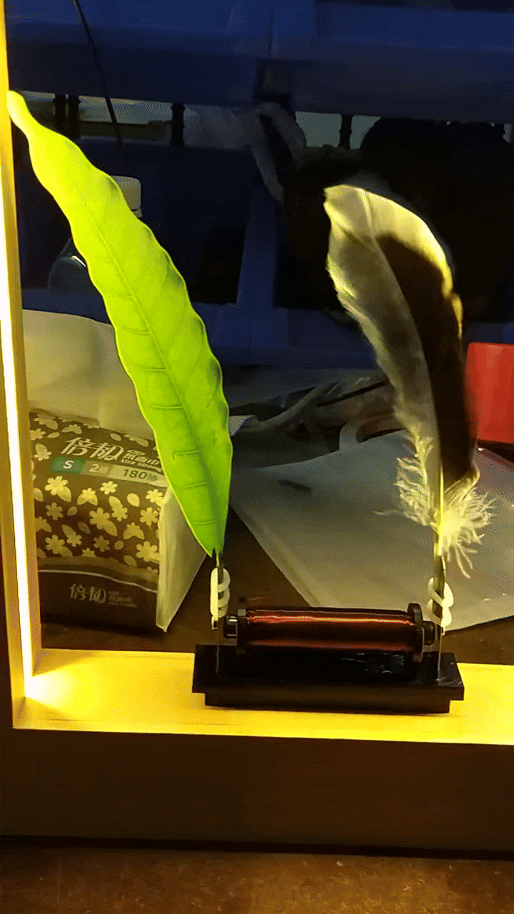 Aethera Float | Schwebelampe mit Federdesign | Warmes LED-Licht | 3D-Effekt aus Holz