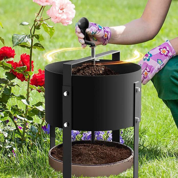 GardenMaster SiftPro | Rotierendes Sieb für Erde & Kompost | Ergonomisch & Effizient | Mit Metallrahmen