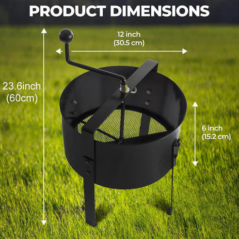 GardenMaster SiftPro | Rotierendes Sieb für Erde & Kompost | Ergonomisch & Effizient | Mit Metallrahmen