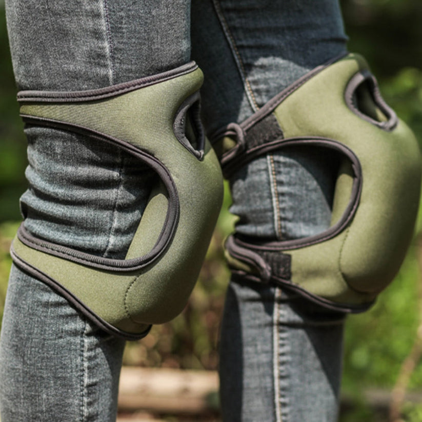 Kneeflow Knieschoner | Gel-Polsterung & EVA-Schaum | Ergonomisch & Wasserfest | Für Garten & Bau