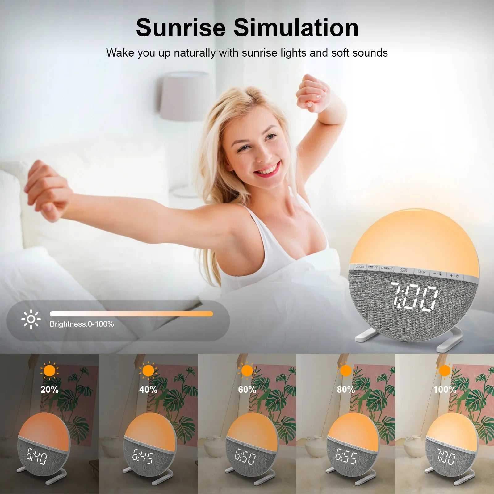 LumiRise – Der sanfte Sonnenaufgangs-Wecker für erholtes Aufwachen