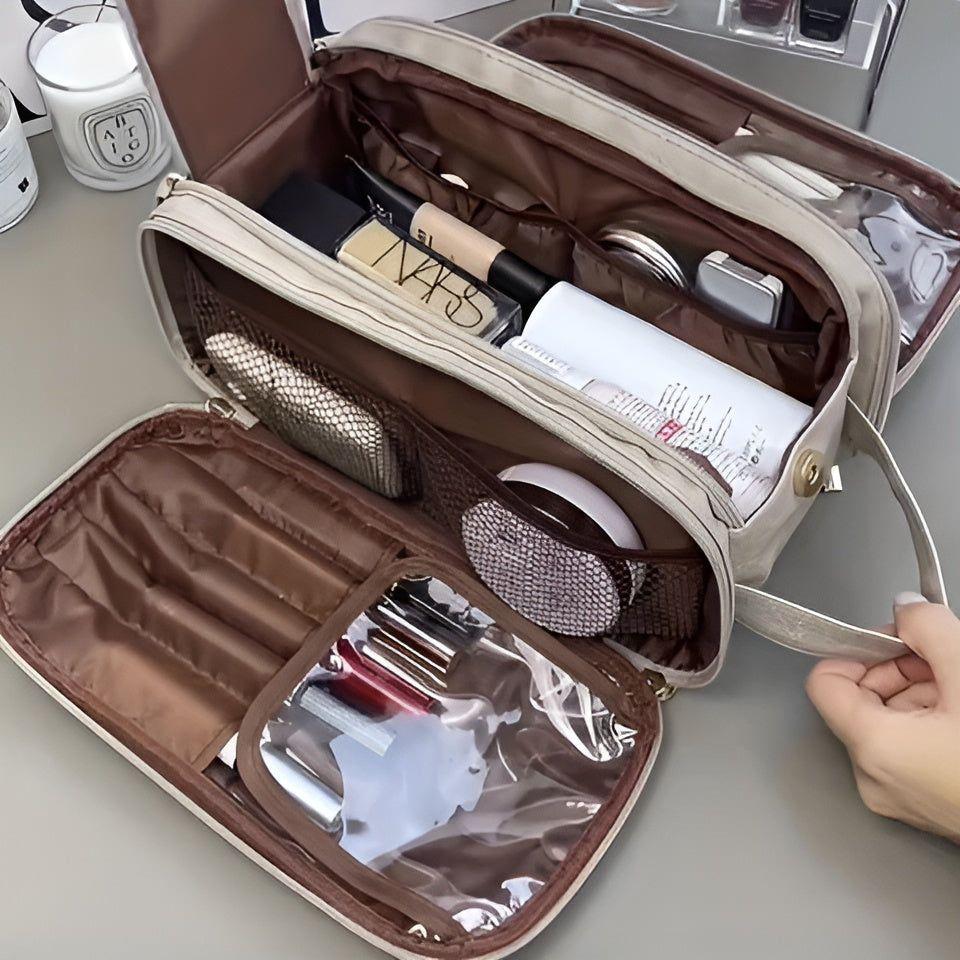 Glamora Kosmetiktasche | Eleganter Make-up Organizer | Wasserabweisendes Nylon | Ideal für Reisen