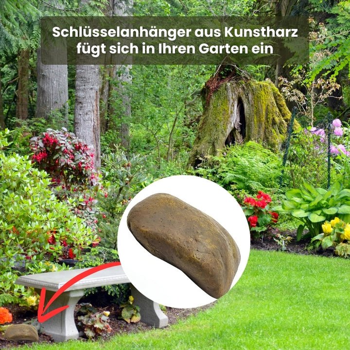 StoneHide Geheimversteck | Schlüssel-Safe in Steinoptik | Wetterfest & Unauffällig | Für Garten & Outdoor