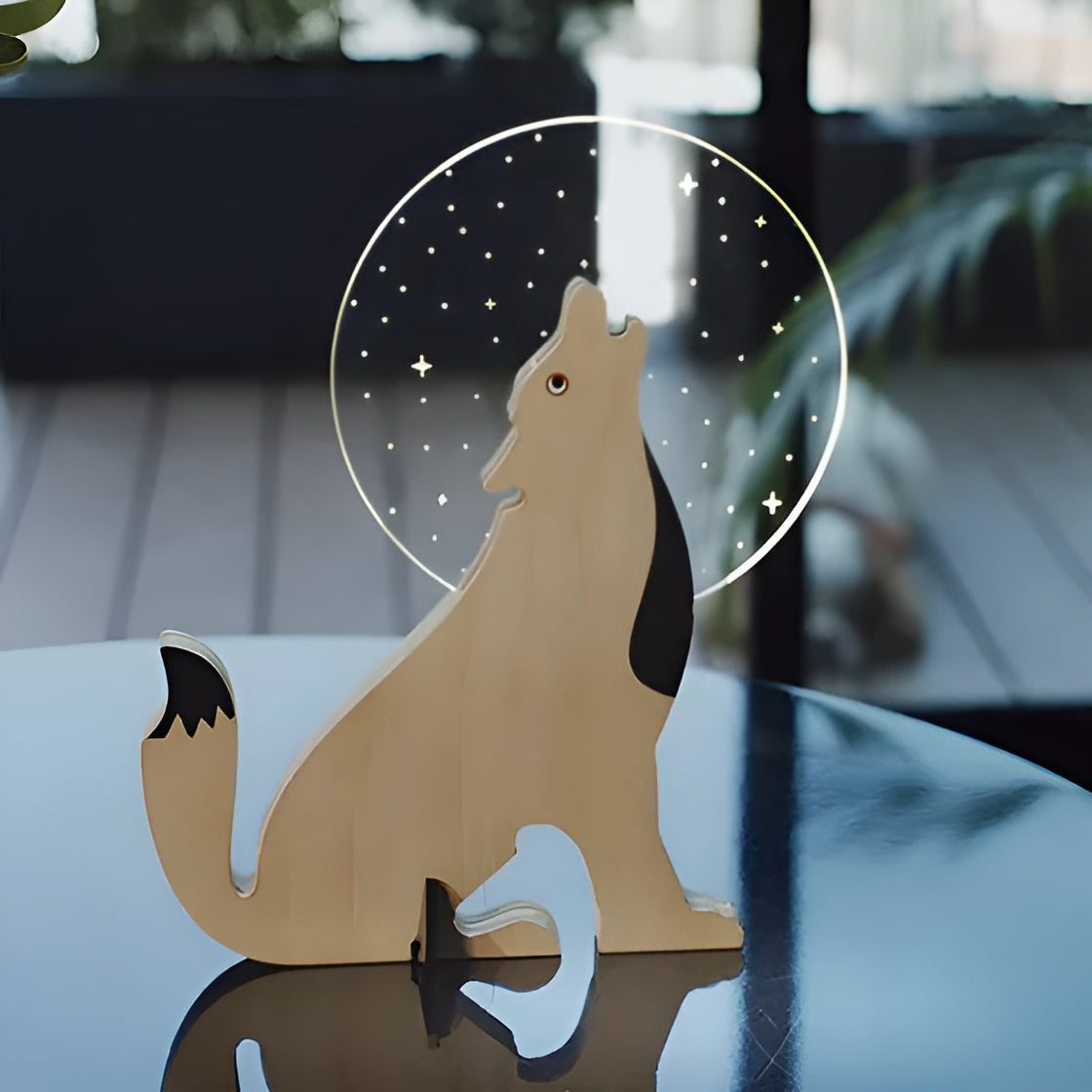 Luminimo Herzlicht | Kinder-Nachtlampe aus Holz | Warmweißes LED | USB-Betrieb