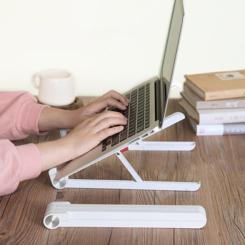 Ergoverra ProLift | Laptopständer Aluminium | Höhenverstellbar | Faltbar & Kompakt | Für 10–18,4 Zoll