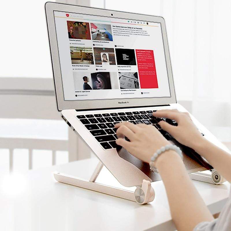 Ergoverra ProLift | Laptopständer Aluminium | Höhenverstellbar | Faltbar & Kompakt | Für 10–18,4 Zoll