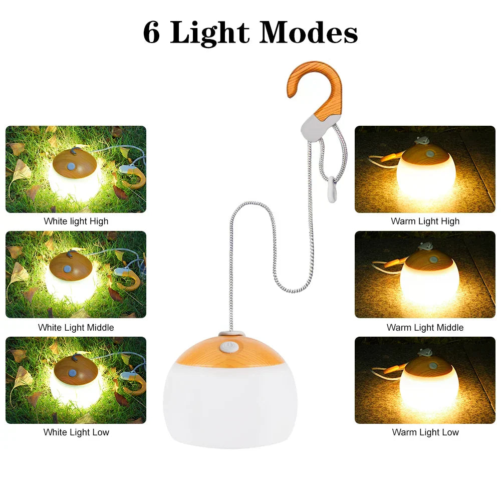 Campeluna | Retro LED-Campinglampe | Wiederaufladbar & Leicht | Für Outdoor & Zuhause