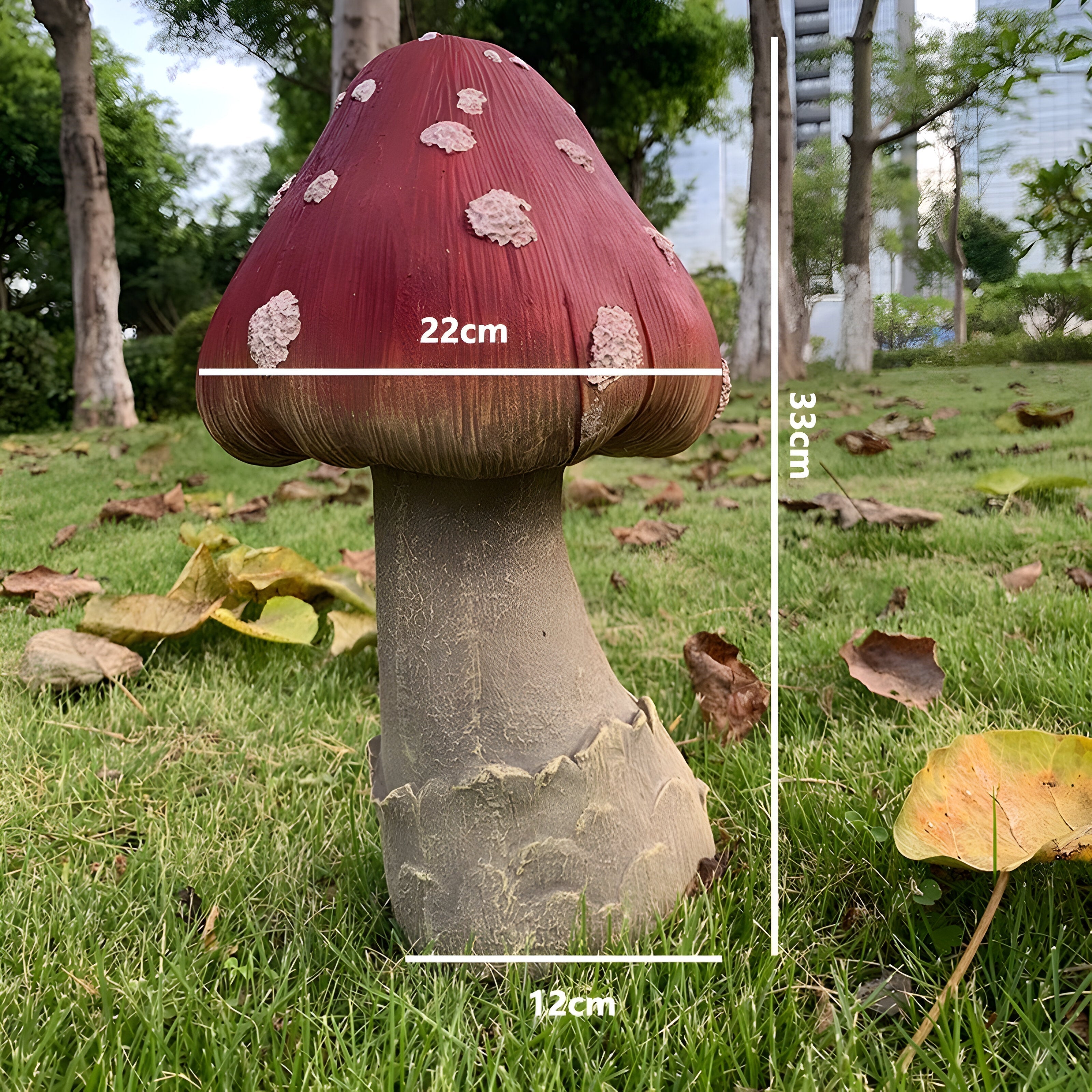 MycoDecor Pilz Gartendekoration | Handgefertigte Details & wetterfest | Für Beet, Balkon & Terrasse | Charmante Outdoor-Deko