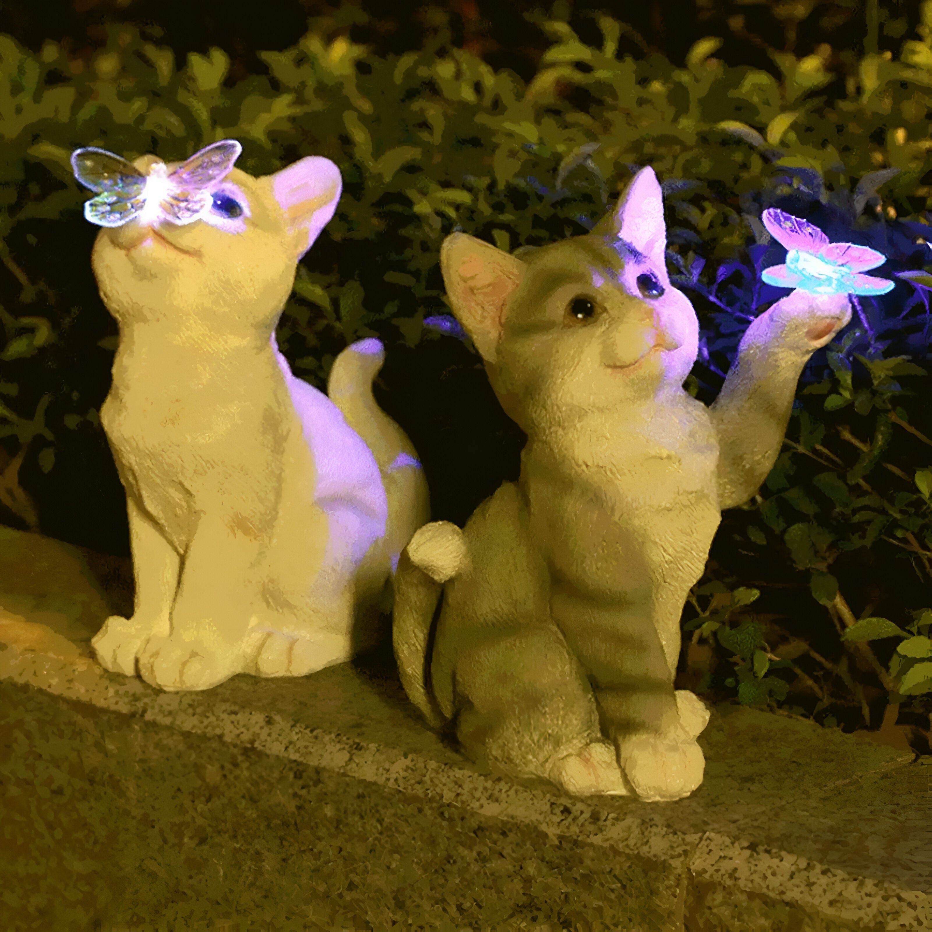 GlowTail Solar Hängelampe Katze | LED Warmweiß | Wetterfest & Dekorativ | Für Garten, Terrasse & Balkon