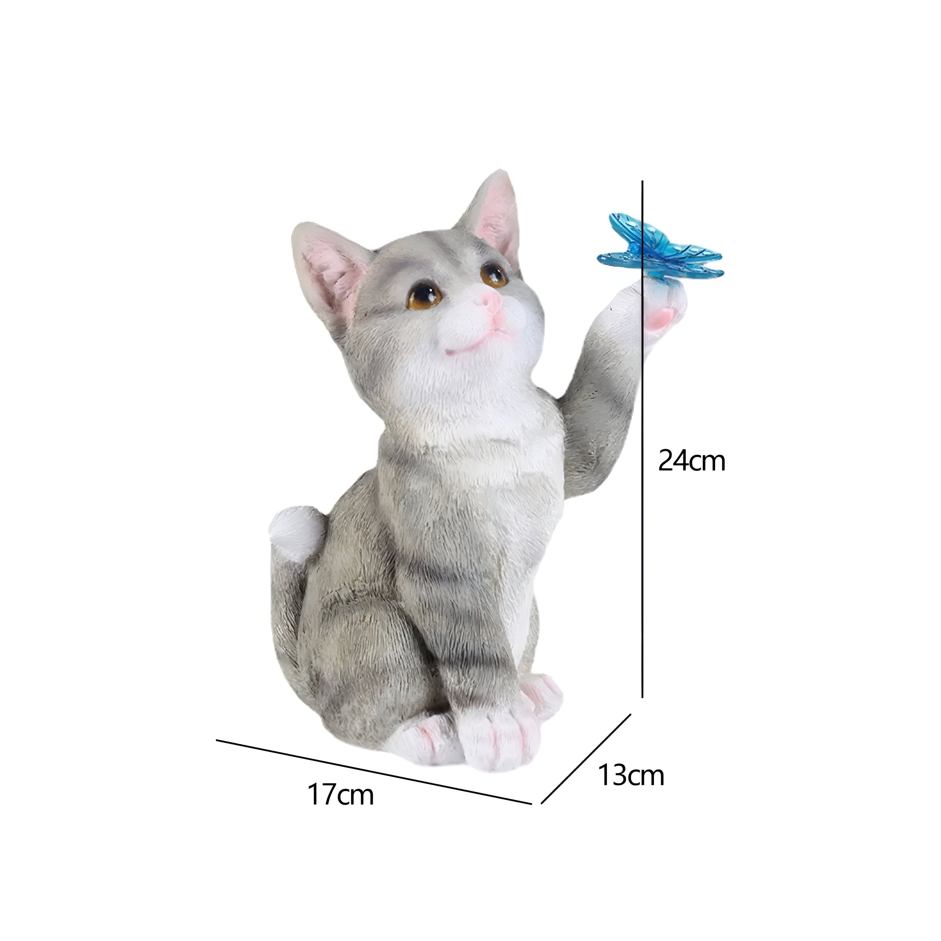 GlowTail Solar Hängelampe Katze | LED Warmweiß | Wetterfest & Dekorativ | Für Garten, Terrasse & Balkon