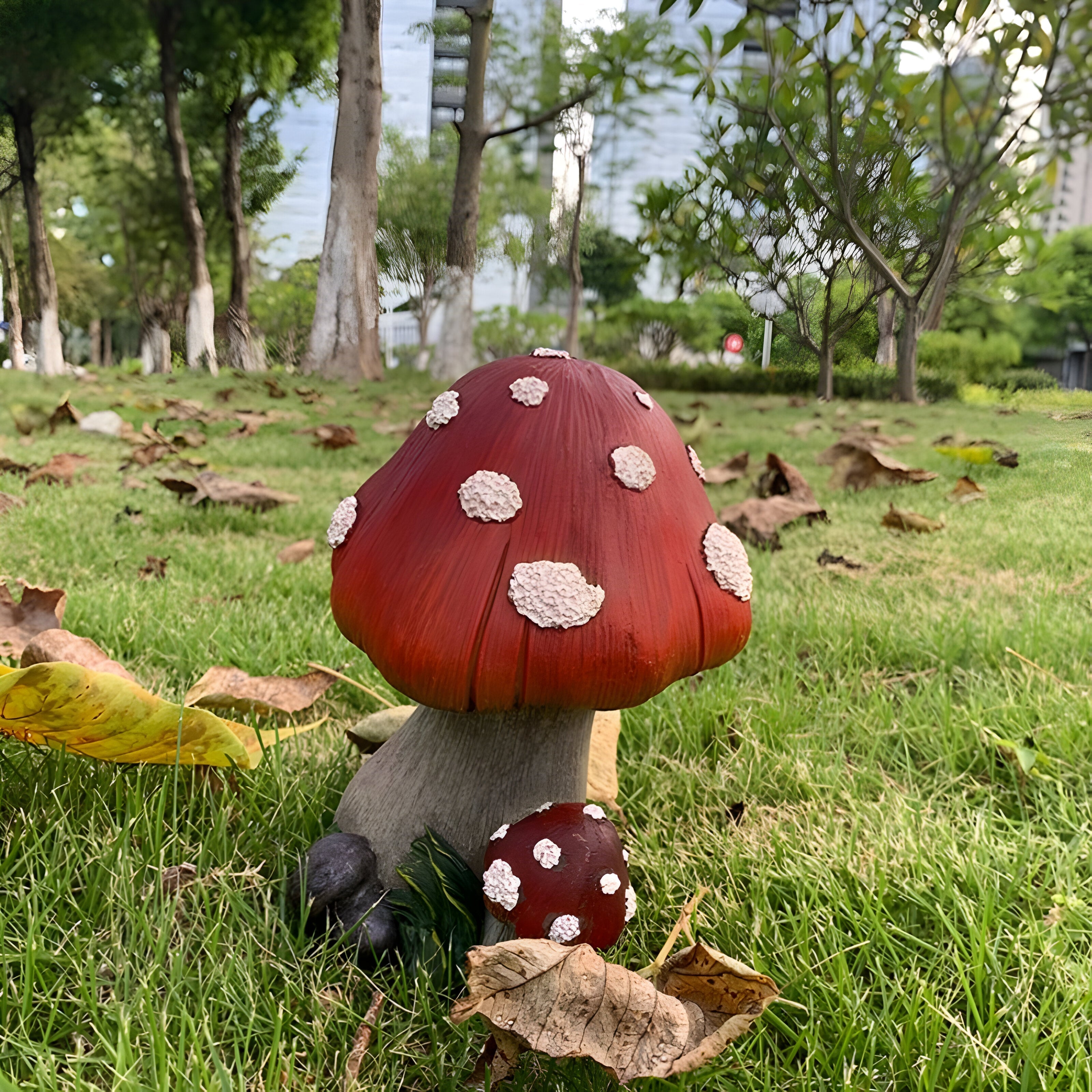 MycoDecor Pilz Gartendekoration | Handgefertigte Details & wetterfest | Für Beet, Balkon & Terrasse | Charmante Outdoor-Deko