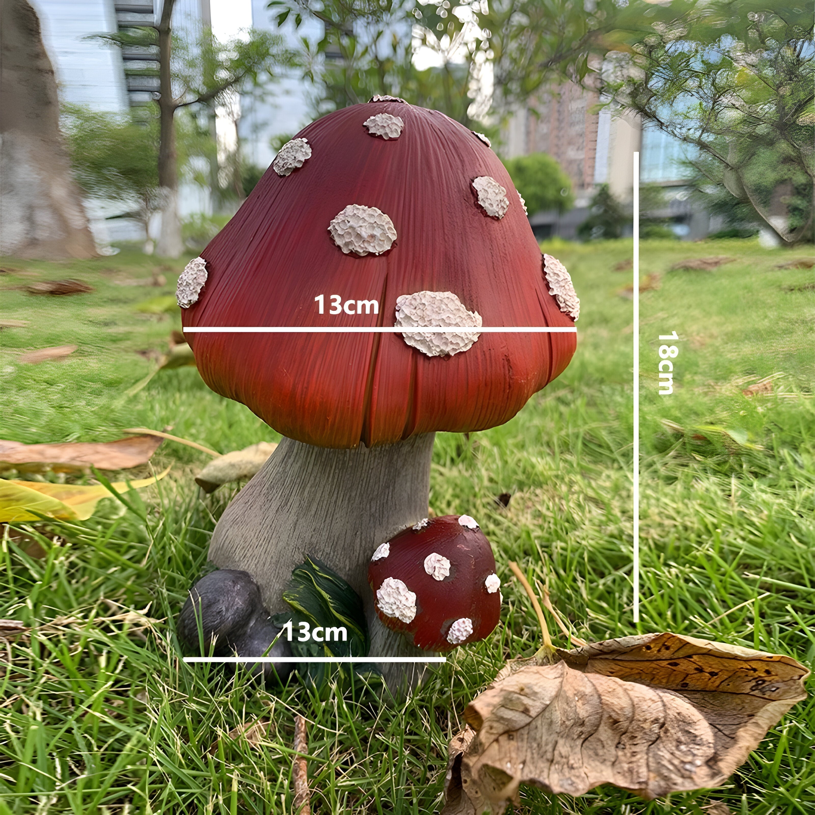 MycoDecor Pilz Gartendekoration | Handgefertigte Details & wetterfest | Für Beet, Balkon & Terrasse | Charmante Outdoor-Deko