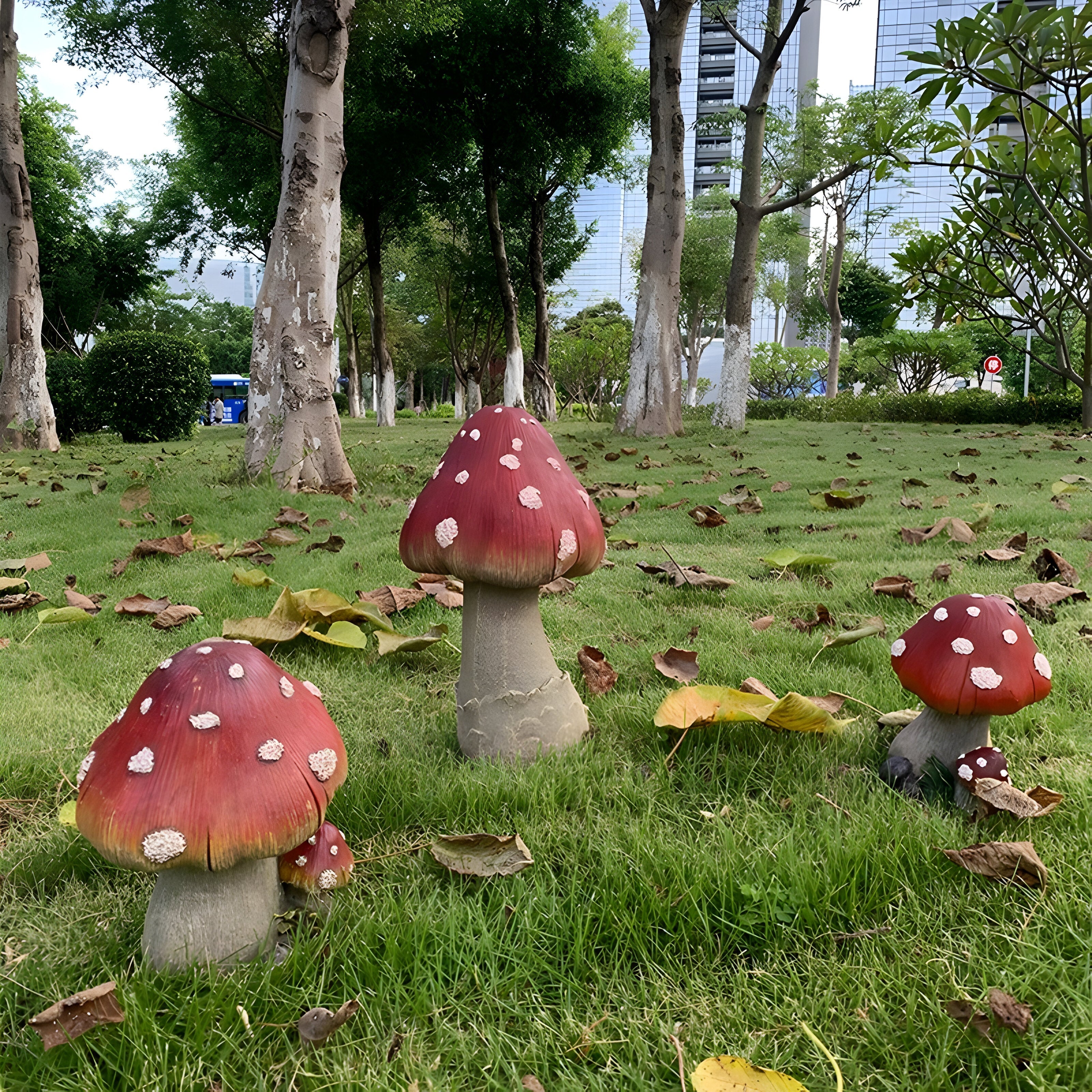 MycoDecor Pilz Gartendekoration | Handgefertigte Details & wetterfest | Für Beet, Balkon & Terrasse | Charmante Outdoor-Deko