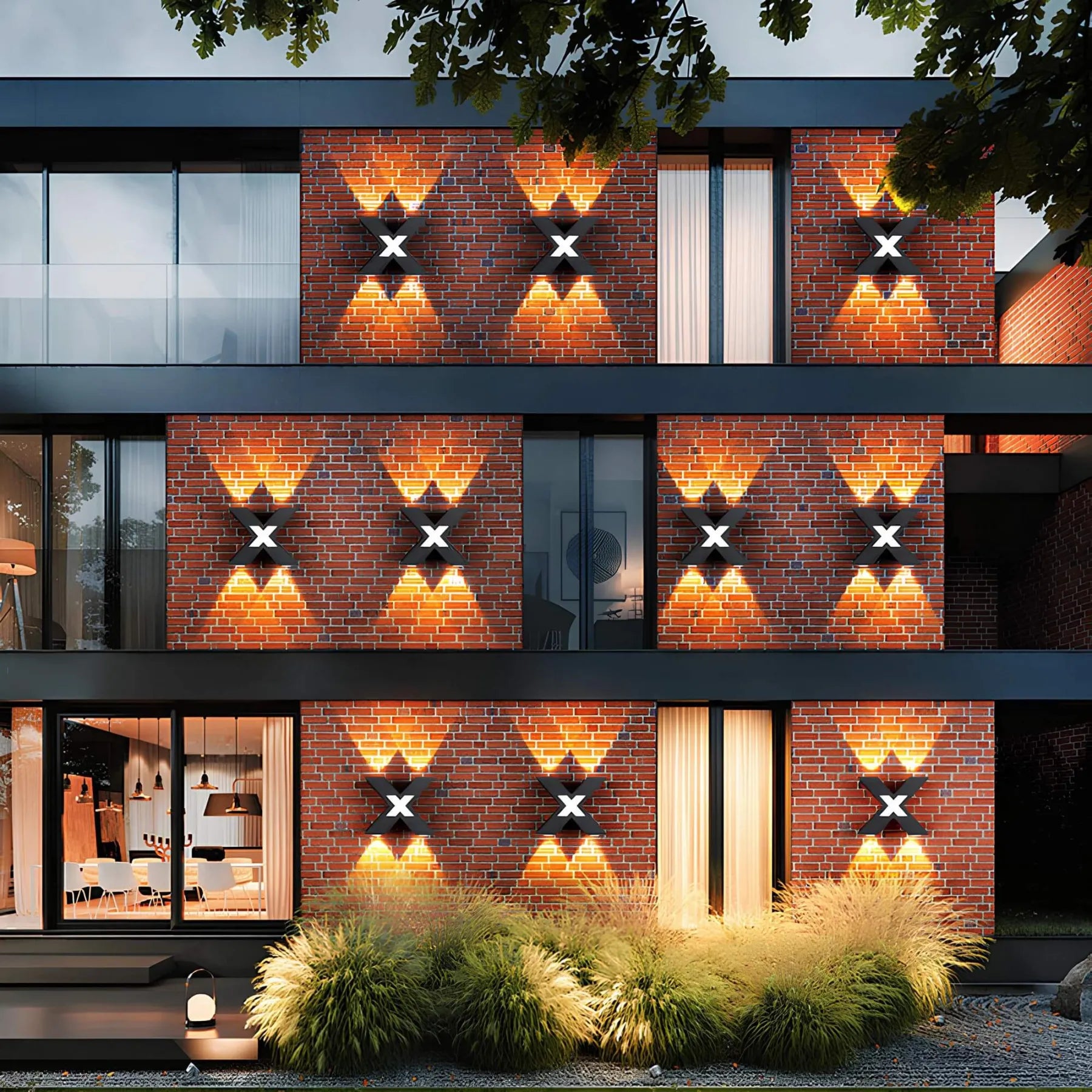 Evoluno Außenwandleuchte LED | Modernes Design | IP65 Wetterfest | Warmweiß oder Neutralweiß