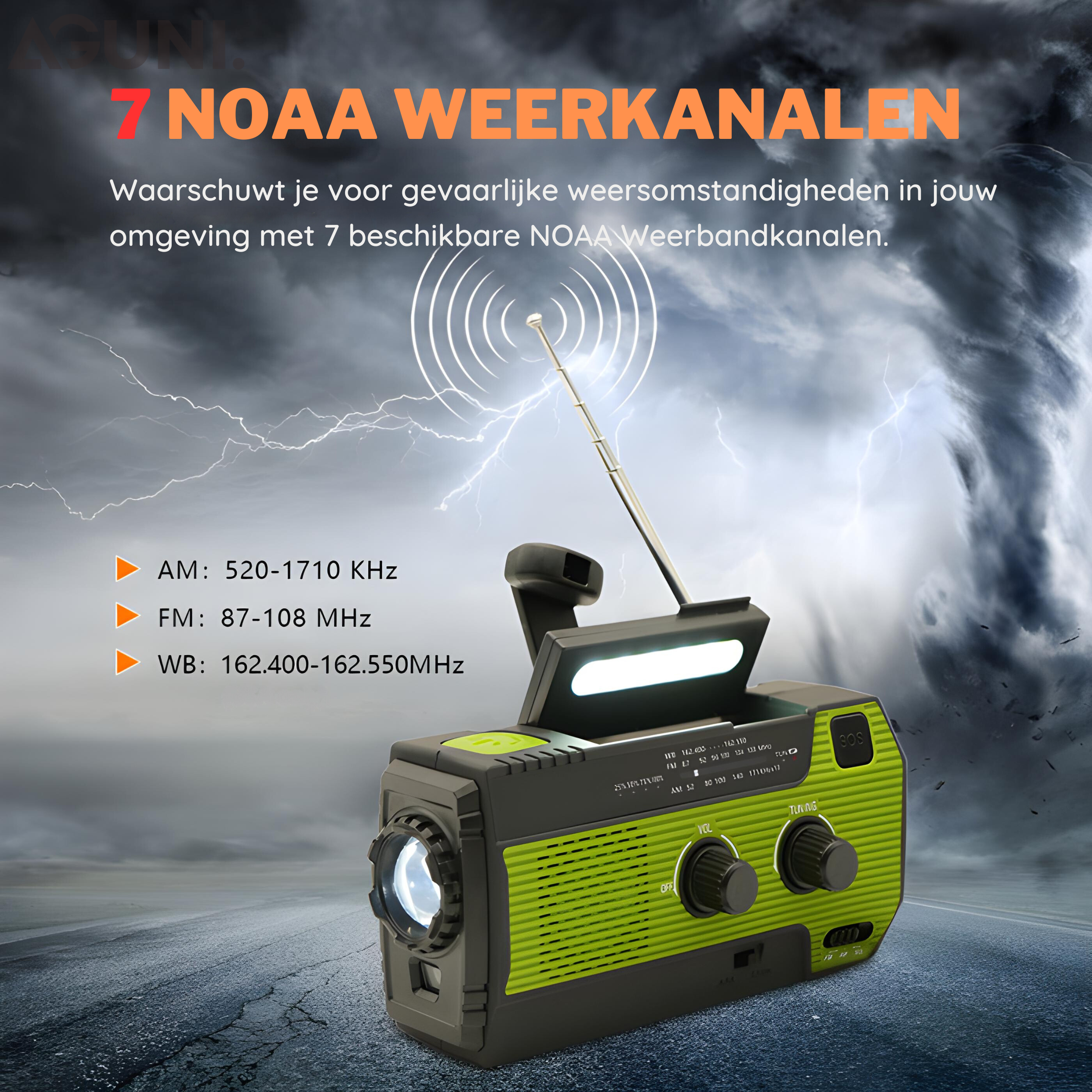 PowerSafe AllSafe Radio | Multifunktionale Notfallstation | Solarbetrieben | Powerbank & FM/AM/Wetterradio