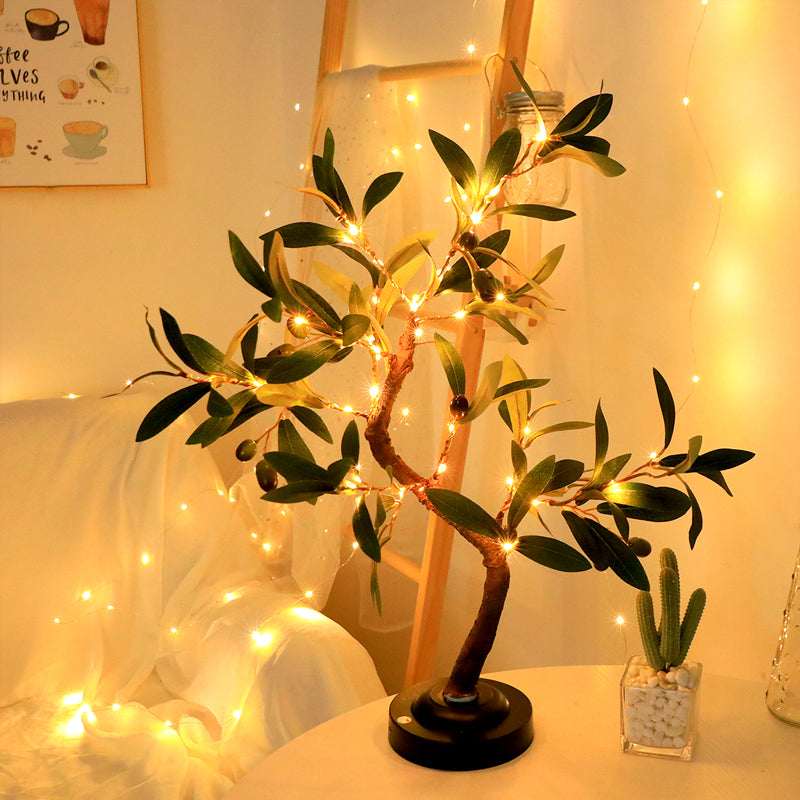 LioraTree | LED Baum-Tischleuchte | Touch & USB | Warmweißes Ambientelicht