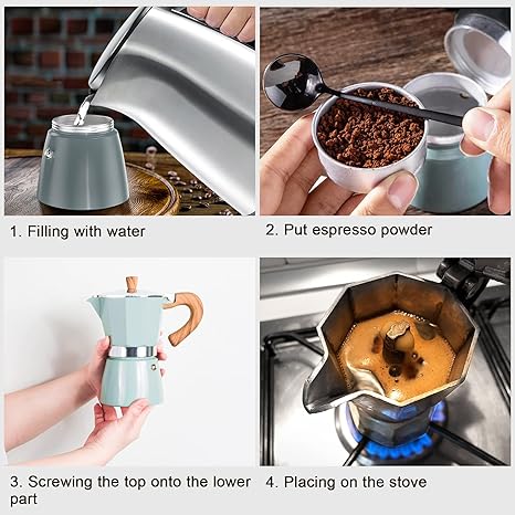 MokaVivo Espressokocher | Für Herd & Outdoor | Klassisches Design | Aluminium