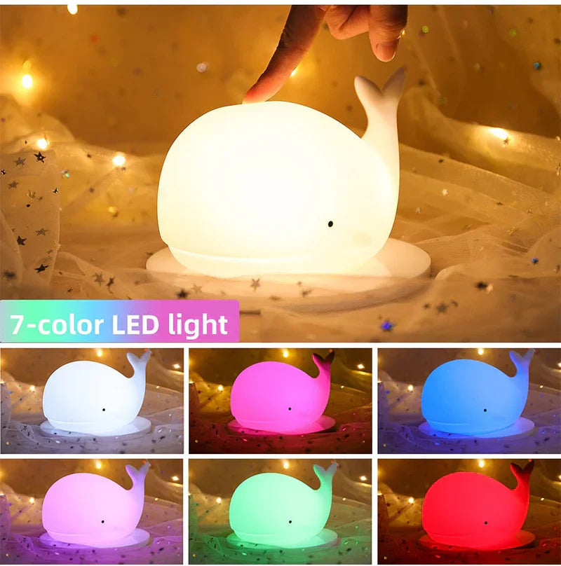 Luminubo Wallicht | LED Nachtlicht mit Farbwechsel | Kinderfreundlich & Beruhigend | Weiches Silikon | USB-betrieben