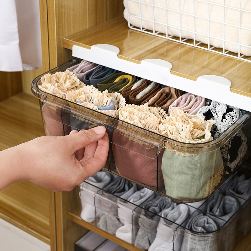 ClearNest | Transparente Aufbewahrungsbox für Kleidung & Accessoires | Stapelbar, pflegeleicht & langlebig | Für Kleiderschrank, Schublade & Büro