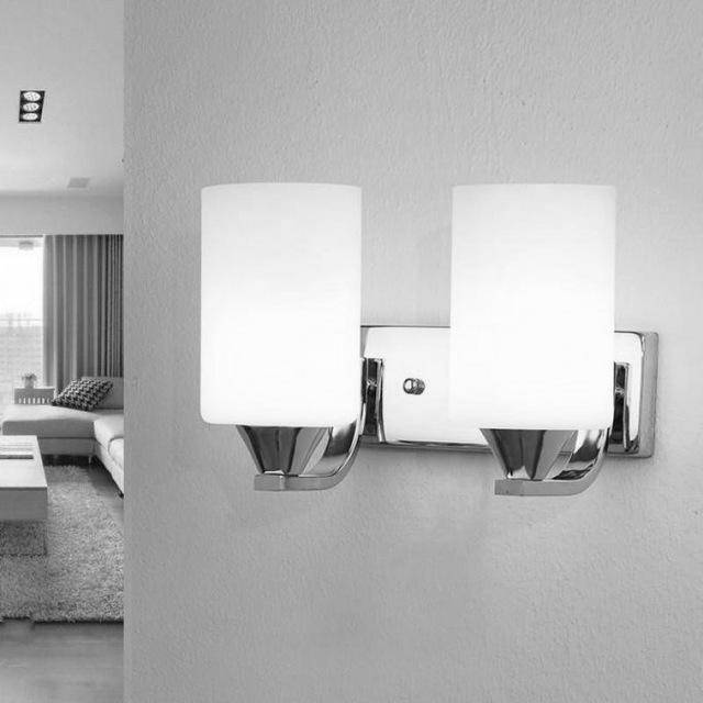 LustraLux LED-Wandleuchte | Chrom-Optik & modernes Design | Einzel- oder Doppelversion | Für Wohnzimmer, Flur & Schlafzimmer