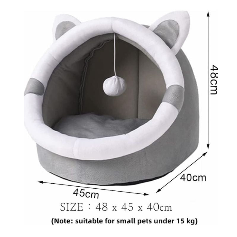 PurrDome - Gemütliche geschlossene Katzenbett-Höhle