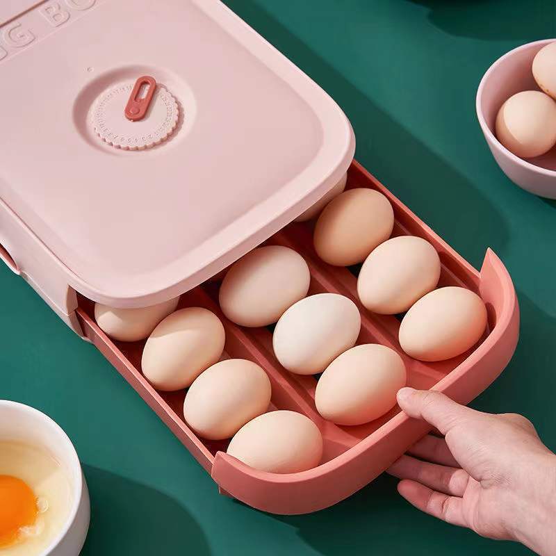 50% RABATT | FreshEggies™ - Automatisch rollender Eierorganisator mit 3 Schichten [Letzter Tag Rabatt]